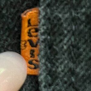 LEVI'S ORANGE TAB 505 REGULAR FIT STRAIGHT LEG ACID WASH BLACK JEANS   W29 L32